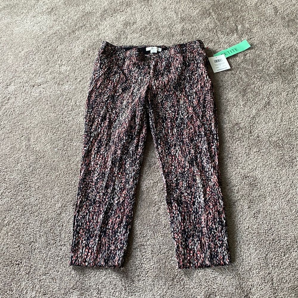 NWT 89th & Madison Pants SIZE LP Petite Cropped Multicolor Stretch Pull On